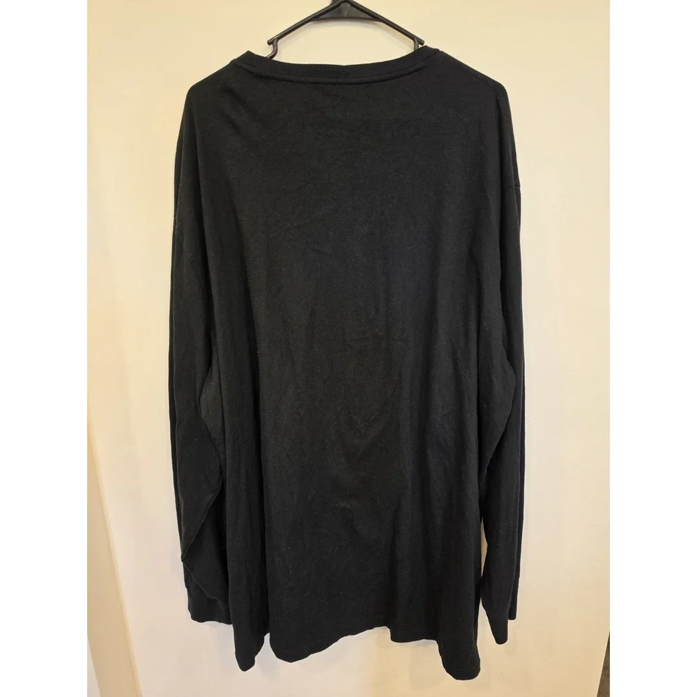 Polo Ralph Lauren Long Sleeve Huge Logo‎ T-Shirt Black 3XLT Embroidered Classic